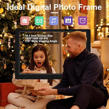Load image into Gallery viewer, 10.1 Inch Digital Picture Frame with 32GB USB Flash Drive, KECAG 1920x1080 HD IPS Screen Digital Photo Frame, Motion Sensor, Video, Music, Share Moments via SD Card or USB, with Remote Control