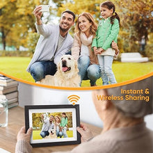 Load image into Gallery viewer, Frameo 32GB Digital Picture Frame 10.1 inch Smart WiFi Digital Photo Frames 1280x800 IPS HD Touch Screen Auto-Rotate Share Pictures Videos from Phone Via Frameo App Gifts for Mon Father Women