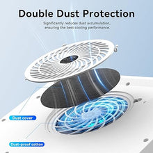 Load image into Gallery viewer, llano RGB Laptop Cooling Pad, White, Powerful Turbofan, Quiet Cooling, Touch Control, LCD Screen, Seal Foam, 15-19in Laptops