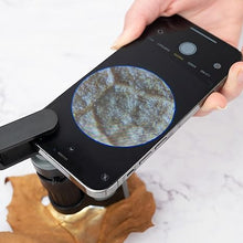 Load image into Gallery viewer, Carson MicroBrite Microscope Kit, 60x-120x LED Pocket Microscope for Adults or STEM Education, Pro Includes Adapter with CarsonCam Phone App Converts into Powerful Handheld Digital Microscope (MM-350)