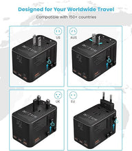 Load image into Gallery viewer, Universal Travel Adapter, VINTAR 75W GaN International Power Adapter with 3 USB C PD and 2 USB A QC, All in One Travel Essentials for UK/EU/USA/AUS, Travel Adapter Worldwide for Laptops Tablets Phones