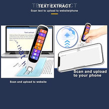 Load image into Gallery viewer, Translation Pen Scanner, Text to Speech Device, OCR Digital Pen Reader, Exam Reading Pen for Students, Dyslexia, Wireless Language Translator for Travelers & International Business Personnel (White)