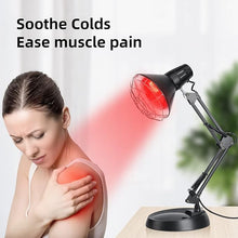 Load image into Gallery viewer, Infrared Red Light Therapy with Sturdy Base, Infrared Heat Lamp Device with 150W Bulb, Adjustable Near Infrared Light Heat Lamp Set for Body Neck Shoulder Joints Back Pain Relief(Black)