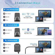 Load image into Gallery viewer, NETUM Bluetooth 2D Barcode Scanner, 3-in-1 Small Portable QR Bar Code Reader Automatic Wireless Gun Scan Back Clip Work with Tablet iOS Android Windows MacOS for Warehouse Inventory POS (2D - E800)