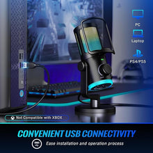 Load image into Gallery viewer, FIFINE Gaming PC Microphone, USB Streaming Microphone with Game Chat Balance, Computer Condenser Desktop RGB Mic with Mute Button, Noise Cancellation for Podcast/Twitch/Discord-AMPLIGAME AM6