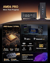 Load image into Gallery viewer, ACEMAGICIAN Mini Gaming PC, AMD Ryzen 7 5700U Dual Channel Mini PC 32GB DDR4 512GB SSD, Mini Desktop Computers Support 4K@60Hz Triple Display/WiFi6/BT5.2/Gaming/Office/Home