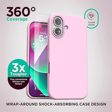 Load image into Gallery viewer, ENCASED Silicone Case Compatible with iPhone 16 with Removable Magnetic Phone Grip Holder (Compatible with MagSafe) - Pink