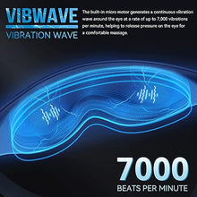 Load image into Gallery viewer, Heated Eye Mask with Vibration and Massager, Cordless Rechargeable Heated Eye Mask Massager for Relieve Dry Eyes Fade Black Eye Blepharitis Tired Eyes Puffy Eyes