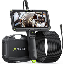 Load image into Gallery viewer, Anykit Borescope Camera with Light, 6" IPS Screen, Dual Lens Endoscope 1080P Plumbing Snake Inspection Camera with Split Screen, 32GB Card, Plumbing Snake Camera for Home (16.5FT)