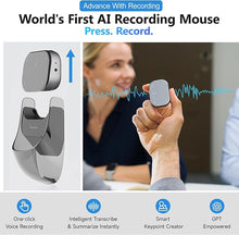 Load image into Gallery viewer, 2025 AI Wireless Mouse for PC Laptop - ChatGPT Enabled Bluetooth Mouse with Voice Recording & AI Summarize, Ergonomic Presenter Laser Pointer Remote, USB Rechargeable High-Performance Office Device
