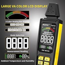 Load image into Gallery viewer, EMF Detector, MESTEK 5 in 1 EMF Meter Radiation Detector, Electric Field,Radio Frequency Field Temperature, Magnetic Field Strength Meter, Rechargeable EMF Reader Home EMF Detection and Ghost Hunting