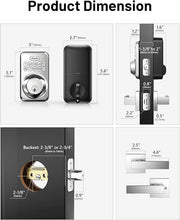 Load image into Gallery viewer, Zowill Keyless Entry Door Lock with 2 Lever Handles, Electronic Keypad Deadbolt, Auto-Locking, Anti-Peeping Password, Digital Smart Code Door Lock, Front Door Handle Sets, Satin Nickel