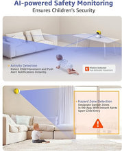 Load image into Gallery viewer, 5"Baby Monitor wifi Smartphone, Baby Monitor with Camera and 2-Way Audio, 2K HD Screen, Video Baby Monitors with Infrared Night Vision, Temp & Humidity Sensor, Cry Detection, Ideal Present