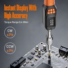 Load image into Gallery viewer, Rachet Digital Torque Screwdriver, 0.3-5.9 Ft.lb/0.4-8 Nm, 1/4'' Drive Inch Pound Torque Screwdriver Wrench Electrician with Buzzer & LED Indicator for Bike Scope Mounting