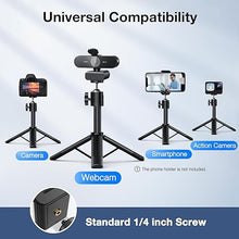 Load image into Gallery viewer, EMEET NOVA 4K Webcam with Tripod - 4K UHD, PDAF Autofocus, Adjustable Heights with 360° Swivel Head, 2 Noise-Cancelling Mics, USB Plug&Play, Privacy Cover, Ideal for Online Meetings&Live Streaming