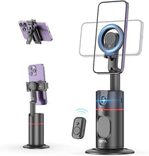 Load image into Gallery viewer, Auto Face Tracking Phone Holder, Magnetic Face Tracking Tripod 360 Rotation with Stand & Remote, Face Body Phone Tracking Tripod, No App, Smart Shooting Camera Mount for Live Video Recording Tiktok