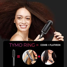 Load image into Gallery viewer, Hair Straightener Brush, TYMO Ring Hair Straightener Comb Straightening Brush for Women with 5 Temps 20s Fast Heating & Dual Voltage, Black