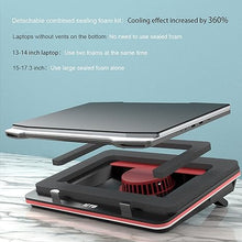 Load image into Gallery viewer, IETS GT500 Powerful Turbo-Fan (4200 RPM) Laptop Cooling Pad with Infinitely Variable Speed,Seal Foam for Rapid Cooling Gaming Laptop,Dust Filter for Protect Laptop,13-17.3inch Laptop Cooler
