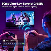 Load image into Gallery viewer, SW4 Wireless Gaming Earbuds for PC PS4 PS5 Switch Mobile - 2.4G Dongle & Bluetooth - 30ms Low Latency - Headphones with Built-in Microphone - 4 Mics PC Earbuds - PS5 Headset(White)