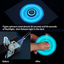 Load image into Gallery viewer, INNÔPLUS Fidget Spinner, Fidget Spinners Cool, Fidget Spinners for Kids, Stress Anxiety ADHD Relief Figets Toy, Fidget Light Up Spinner, Metal Finger Hand Spinner Toy with Luminous Light