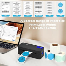Load image into Gallery viewer, Bluetooth Thermal Label Printer for Mac, Windows, Phone, Tablet, Wireless 4x6 Shipping Label Printer, Thermal Printer for Shipping Packages, Support USPS, Ebay, Amazon, Pirate Ship.