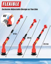 Load image into Gallery viewer, Electric Spin Scrubber Compatible for Milwaukee M18 18V Battery(Battery NOT Included), 1000 RPM Battery Powered Scrubber with Adjustable Extension Arm & 8 Brushes & Gloves for Tub/Tile/Floor