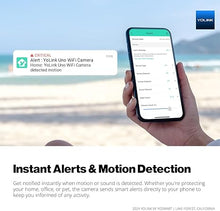 Load image into Gallery viewer, YoLink Uno Wireless Home Security Camera Indoor, 2.4GHz WiFi Camera for Baby and Pet Monitor, 1080p Dog Camera with Phone App, Night Vision B/W, 2-Way Audio, SD Card Storage, 360°