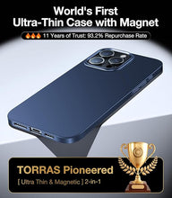 Load image into Gallery viewer, TORRAS Magnetic Slim-Fit for iPhone 16 Pro Max Case, Ultra-Thin 16 ProMax Phone Case Compatible with MagSafe, Light Anti-Scratch Matte Hard PC Bayer 6.9 inch OriginFit, Navy Blue