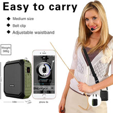 Load image into Gallery viewer, 18W Wireless Bluetooth Waterproof Voice Amplifier Portable Headset Microphone with Speaker Small Personal Microphone for Teachers, Outdoors