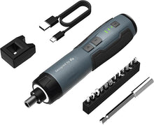Load image into Gallery viewer, Electric Screwdriver Kit,iFu Power Screwdriver Cordless Rechargeable with LED Light & 12 Magnetic Bits, Electric Screwdriver Set for Daily Furniture Repair, Mounting