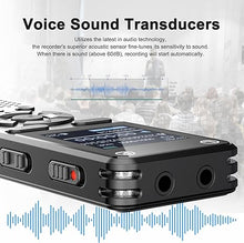 Load image into Gallery viewer, 128GB Digital Voice Recorder for Lectures & Meetings - Holyask Ultra-Long 9296 Hours Voice Activated Audio Recorder with Playback, Password Protection, and Clear Sound Recording