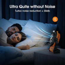 Load image into Gallery viewer, Portable Fan Rechargeable, Cordless Battery Powered Fan with LED Lantern, Small Table Fan, USB Battery Operated Fans for Travel Bedroom Home Camping Tent Office Beach Desk Picnic Barbecue Fishing