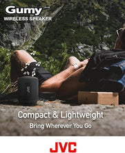 Load image into Gallery viewer, JVC Portable Gumy Plus Wireless Speaker with 45mm Driver for Powerful Surround Sound, Bluetooth 5.3, Lightweight, TWS Capability, USB-C, AUX in, up to 16-Hour Battery Life - SPSG2BTB (Black)