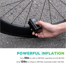 Load image into Gallery viewer, CYCPLUS Tiny Bike Pump with Gauge, Max 120 PSI Electric Bicycle Pump, Auto Stop, with Presta and Schrader Valve for E-Bike, Mountain Bike, City Bike and Road Bike AS2 PRO(2025 Updated Version)