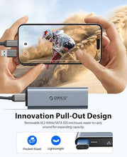 Load image into Gallery viewer, ORICO USB C Hub with M.2 SSD Enclosure, 10 in 1 USB C Docking Station Fits M.2 NVMe/SATA SSD, 10Gbps USB-A, 10Gbps USB-C, 4K@60Hz HDMI, 100W PD, Ethernet, 3.5mm Audio Jack, 2 x USB A 2.0