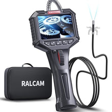 Load image into Gallery viewer, Ralcam Articulating Borescope, 2 Way Endoscope Camera with Light, 6 Led Lights Video Inspection Camera, 6.2mm Lens Scope Camera 3.5'' IPS Screen Endoscope 3.3FT Semi-Rigid Cable