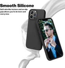 Load image into Gallery viewer, OTOFLY Compatible with iPhone 13 Pro Case, Liquid Silicone Slim Protective Shockproof Phone Case Cover with Anti-Scratch Microfiber Lining, 6.1 inch, Black