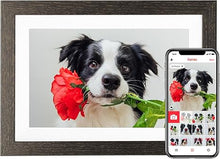 Load image into Gallery viewer, 10.1'' Frameo Digital Picture Frame, 32GB WiFi Digital Photo Frame, 1280x800 IPS Touch Screen, Auto-Rotate, Slideshow, Send Photos/Videos via Free App(Black Wood Frame)