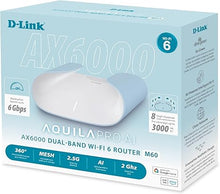 Load image into Gallery viewer, D-Link AX6000 WiFi 6 Mesh Router | Contemporary Design | High-Performance | Feature Rich | AI Enabled | Parental Controls | Covers up to 3000+ sq. ft | Expandable Mesh (M60)