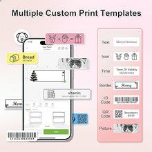 Load image into Gallery viewer, Nelko Label Maker Machine with Tape, P21 Bluetooth Label Printer, Wireless Mini Label Makers with Multiple Templates for Organizing Office Home, Pink