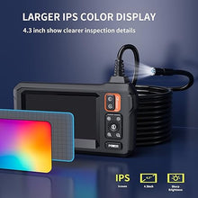 Load image into Gallery viewer, Daxiongmao Borescope, Endoscope Camera with Light, IP67 Waterproof Endoscope, 1080P HD Inspection Camera, Borescope Camera with Light, Snake Camera, 16.5ft Endoscope Camera, Gadgets for Men (4.3”)