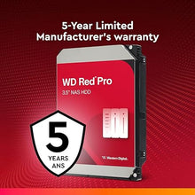 Load image into Gallery viewer, Western Digital 18TB WD Red Pro NAS Internal Hard Drive HDD - 7200 RPM, SATA 6 Gb/s, CMR, 512 MB Cache, 3.5" - WD181KFGX