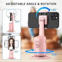 Load image into Gallery viewer, Auto Tracking Phone Holder, Auto Face Tracking Tripod, Portable All-in-one Smart Selfie Stick 360 Rotation Fast Face & Object Tracking Cameraman Robot Mount for Phone Video Vlog Live Streaming(Pink)