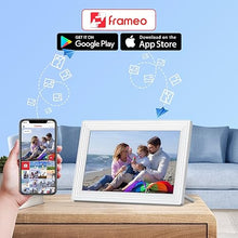 Load image into Gallery viewer, Frameo 5G WiFi Digital Photo Frame, 10.1" Digital Picture Frame with Auto-Rotate, 1280x800 IPS Touch Screen, Easy Setup to Share Photos or Videos Instantly via Frameo App from Anywhere