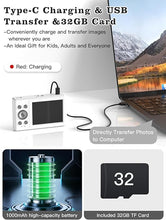 Load image into Gallery viewer, Upgrade Digital Camera, 56MP FHD 1080P Camera for Kids with 16x Zoom Anti Shake, Kid Camera with 32GB TF Card, Two Batteries, Lanyard, Compact Small Camera for Kids Boys Girls?White?