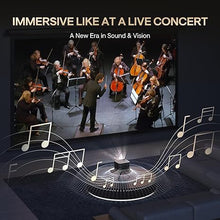 Load image into Gallery viewer, 3-in-1 Projector 4K Supported, AURZEN BOOM 3 Smart Projector with WiFi and Bluetooth, 3D DoIby Audio & 36W Speakers, Auto Focus & Keystone, Netflix Official 500 ANSI Home Outdoor proyector, Black