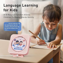 Load image into Gallery viewer, Portable CD Player with Bluetooth Desktop CD Player for Home CD Music Players with Remote Control,Timer,Built-in Dual Speakers with LED Display Home Audio Boombox FM Radio (Pink)