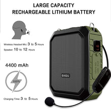 Load image into Gallery viewer, Wireless Voice Amplifier Bluetooth Teacher Microphone 18W Waterproof Portable Voice Amplifier Headset Mic Rechargeable Voice Enhancer Personal Microphone for Classroom Outdoors