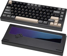 Load image into Gallery viewer, WOBKEY Rainy 75 CNC Aluminum HMX/JWK/Cocoa Switches Triple-Mode Connectivity Mechanical Keyboard with Superior Acoustics, No RGB/PP/Gradient Glass/3500mAh/Violet Switch (Lite - Black)