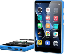Load image into Gallery viewer, 80GB MP3 Player with Spotify Kids, SWOFY M503 Pro MP3 & MP4 Player with Bluetooth and WiFi, Audible, 4" Touch Screen Portable Music Player Amazon Music Up to 512GB Blue